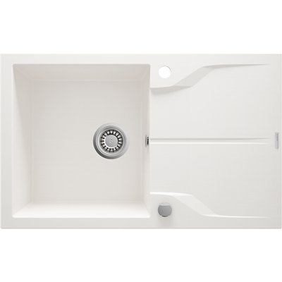 Évier en granit 1 cuve avec égouttoir standard ou compact - 59 x 49 x 19 - ANDANTE