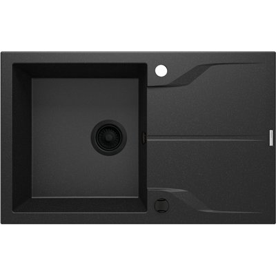 Évier en granit 1 cuve avec égouttoir standard ou compact - 59 x 49 x 19 - ANDANTE