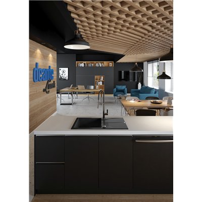 Évier en granit 1 cuve avec égouttoir standard ou compact - 59 x 49 x 19 - ANDANTE