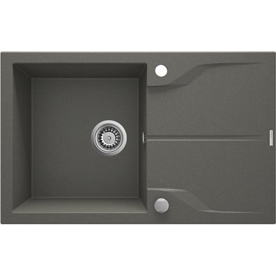 Évier en granit 1 cuve avec égouttoir standard ou compact - 59 x 49 x 19 - ANDANTE