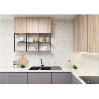 Évier en granit 2 cuves avec égouttoir - 116 x 50 x 22 - ANDANTE