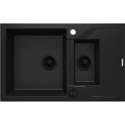 Évier en granit 1,5 cuve avec égouttoir - 78 x 49 x 19 - ANDANTE