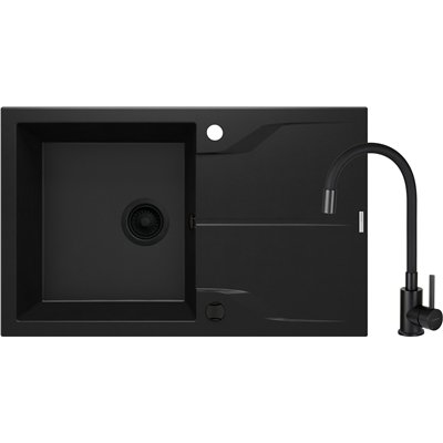 Pack évier en granit avec mitigeur flexible - ANDANTE