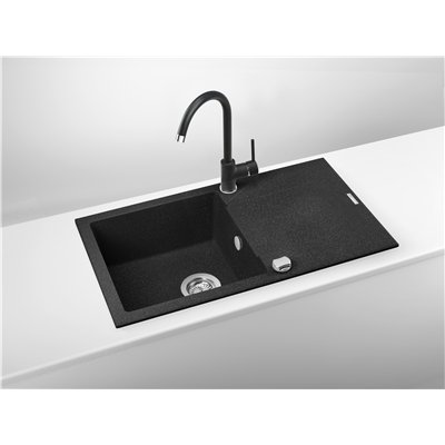 Évier en granit 1 cuve avec égouttoir - 78 x 44 x 19 - EVORA
