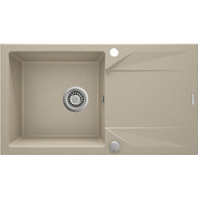 Évier en granit 1 cuve avec égouttoir - 78 x 44 x 19 - EVORA