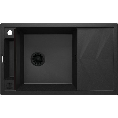 Évier en granit 1 cuve avec égouttoir - 82 x 50 x 21 - MAGNETIC