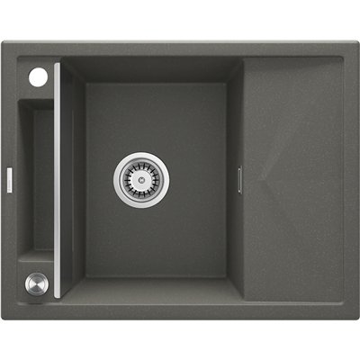 Évier en granit 1 cuve avec égouttoir - 64 x 50 x 21 - MAGNETIC