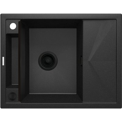 Évier en granit 1 cuve avec égouttoir - 64 x 50 x 21 - MAGNETIC