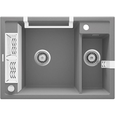 Évier en granit 1,5 cuve sans égouttoir - 69 x 50 x 21 - MAGNETIC