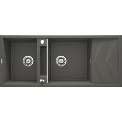 Évier en granit 2 cuves avec égouttoir - 86 x 50 x 21 - MAGNETIC