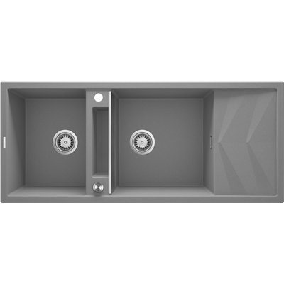 Évier en granit 2 cuves avec égouttoir - 86 x 50 x 21 - MAGNETIC