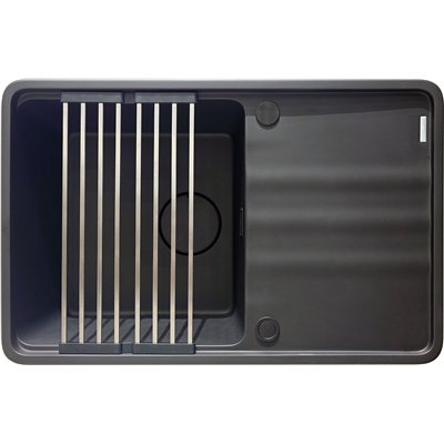 Évier en granit 1 cuve avec égouttoir - 78 x 50 x 22 / 67 x 44 x 22 - MOMI