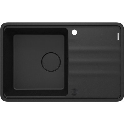 Évier en granit 1 cuve avec égouttoir - 78 x 50 x 22 / 67 x 44 x 22 - MOMI