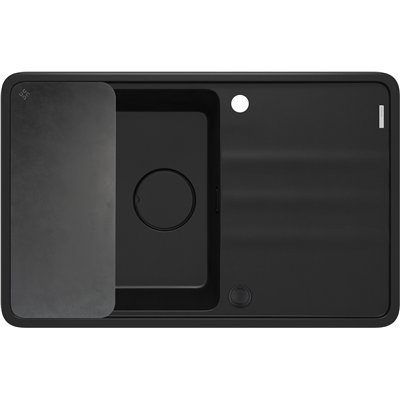 Évier en granit 1 cuve avec égouttoir - 78 x 50 x 22 / 67 x 44 x 22 - MOMI