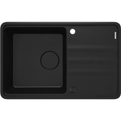 Évier en granit 1 cuve avec égouttoir - 78 x 50 x 22 / 67 x 44 x 22 - MOMI
