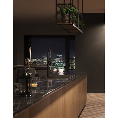 Évier en granit 1 cuve avec égouttoir - 78 x 50 x 22 / 67 x 44 x 22 - MOMI