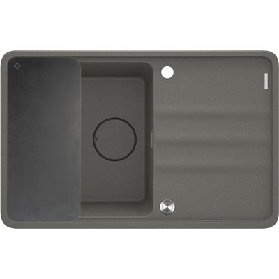 Évier en granit 1 cuve avec égouttoir - 78 x 50 x 22 / 67 x 44 x 22 - MOMI
