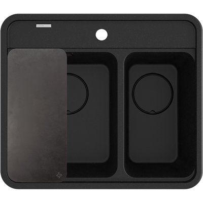 Évier en granit 1,5 cuve sans égouttoir - 60 x 52 x 23 - MOMI