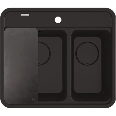 Évier en granit 1,5 cuve sans égouttoir - 60 x 52 x 23 - MOMI