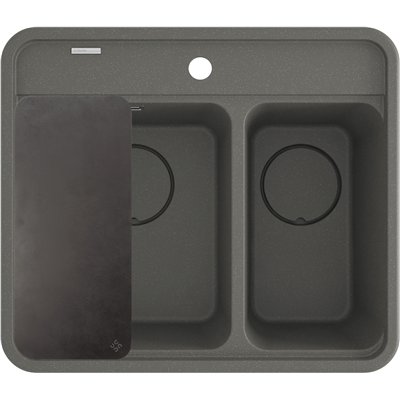 Évier en granit 1,5 cuve sans égouttoir - 60 x 52 x 23 - MOMI