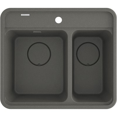 Évier en granit 1,5 cuve sans égouttoir - 60 x 52 x 23 - MOMI