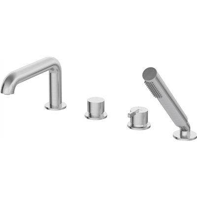 Mitigeur de bain 4 trous avec ensemble de douche- Collection SILIA