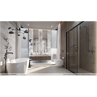 Mitigeur de bain autoportant avec ensemble de douche- Collection SILIA