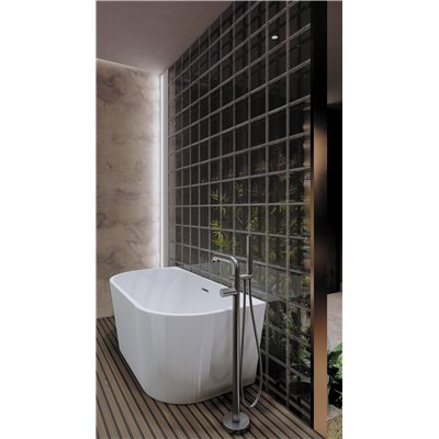Mitigeur de bain autoportant avec ensemble de douche - Collection SILIA HEXA