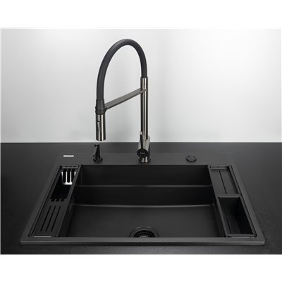 Évier en granit 1 cuve - 76 x 52 x 22 / 56 x 52 x 22 - MAGNETIC