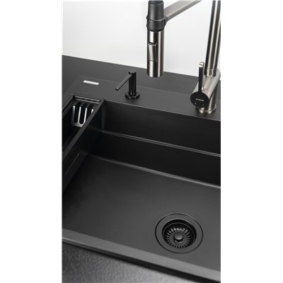 Évier en granit 1 cuve - 76 x 52 x 22 / 56 x 52 x 22 - MAGNETIC