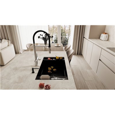 Évier en granit 1 cuve - 76 x 52 x 22 / 56 x 52 x 22 - MAGNETIC