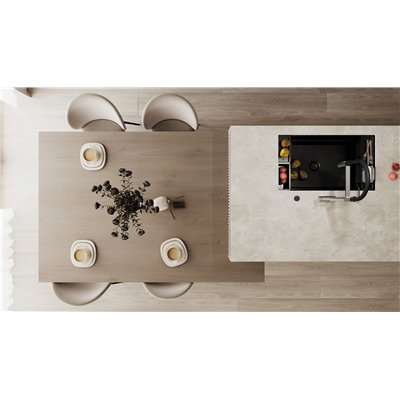 Évier en granit 1 cuve - 76 x 52 x 22 / 56 x 52 x 22 - MAGNETIC