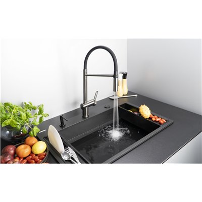 Évier en granit 1 cuve - 76 x 52 x 22 / 56 x 52 x 22 - MAGNETIC