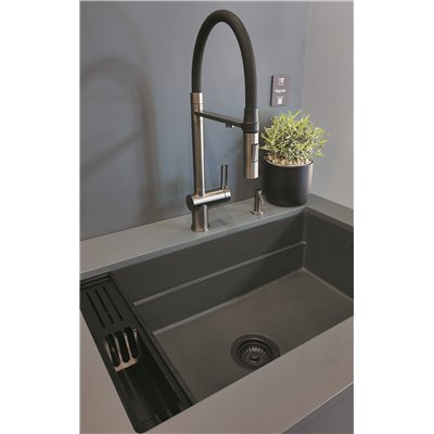 Évier en granit 1 cuve - 76 x 52 x 22 / 56 x 52 x 22 - MAGNETIC