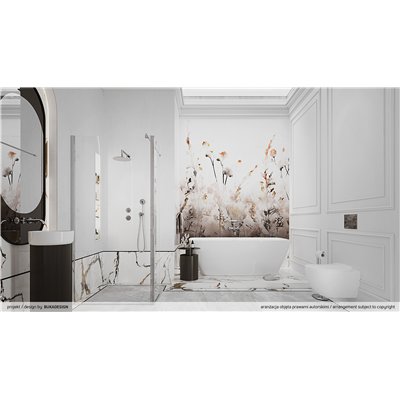 Mitigeur de bain mural avec douchette et inverseur - TEMISTO