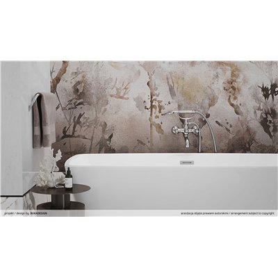 Mitigeur de bain mural avec douchette et inverseur - TEMISTO