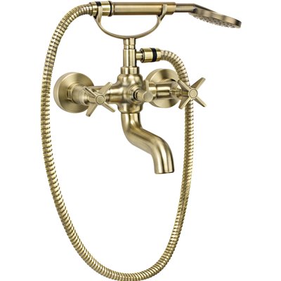 Mitigeur de bain mural avec douchette et inverseur - TEMISTO