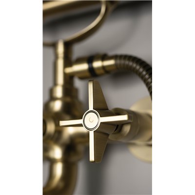 Mitigeur de bain mural avec douchette et inverseur - TEMISTO