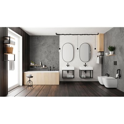 Mitigeur de bain 4 trous avec ensemble de douche - TEMISTO