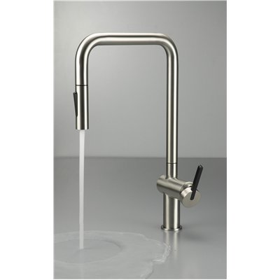 Mitigeur d’évier avec bec extractible en U et douchette 2 jets - MOMI