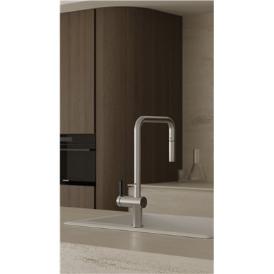 Mitigeur d’évier avec bec extractible en U et douchette 2 jets - MOMI