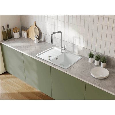 Mitigeur d’évier avec bec extractible en U et douchette 2 jets - MOMI