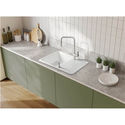 Mitigeur d’évier avec bec extractible en U et douchette 2 jets - MOMI