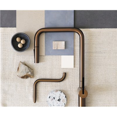 Mitigeur d’évier avec bec extractible en U et douchette 2 jets - MOMI