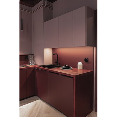 Mitigeur d’évier avec bec rectangulaire extractible et douchette 2 jets - MOMI