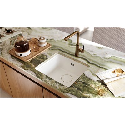 Mitigeur d’évier avec bec rectangulaire extractible et douchette 2 jets - MOMI