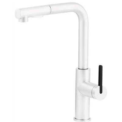 Mitigeur d’évier avec bec rectangulaire extractible et douchette 2 jets - MOMI