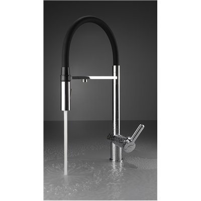 Mitigeur d’évier avec bec flexible, douchette 2 jets et sortie eau filtrée - CORDA