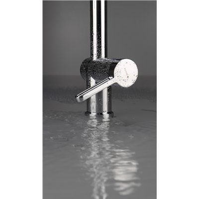 Mitigeur d’évier avec bec flexible, douchette 2 jets et sortie eau filtrée - CORDA