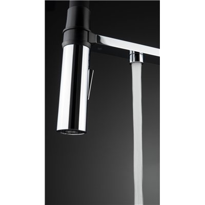 Mitigeur d’évier avec bec flexible, douchette 2 jets et sortie eau filtrée - CORDA